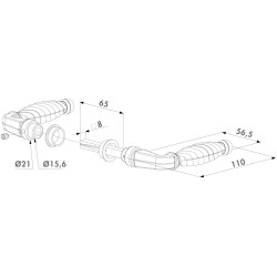 LOCINOX® 3006FAD16 kľučka, zamak, čierna LOCINOX® 3006FAD16 kľučka, zamak, čierna